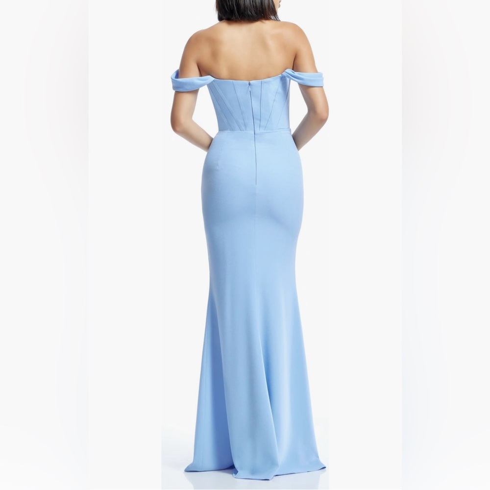 Dress the Population Sky Blue Off The Shoulder Dress Gown - Picture 2 of 10